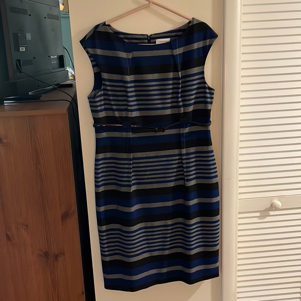 Calvin Klein striped size 12 dress